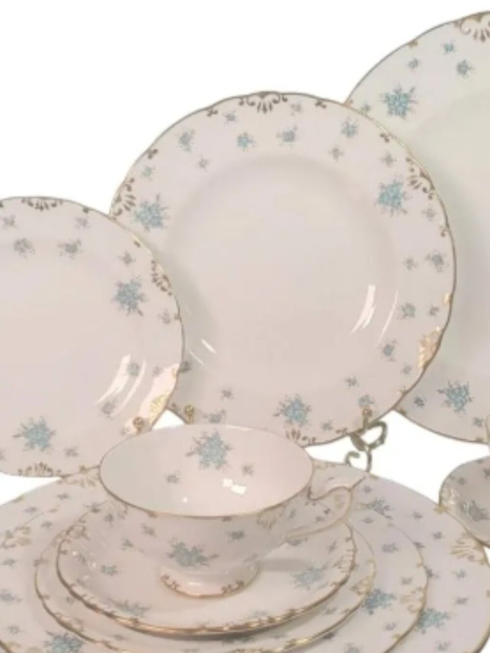 Royal Crown Derby Kensington A1216 Luncheon Plates 8" inch (set 5) 1959